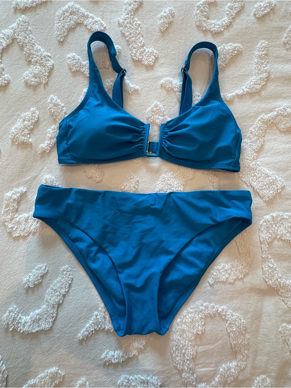 Shade & Shore Teal Blue Two-Piece Bikini Set
